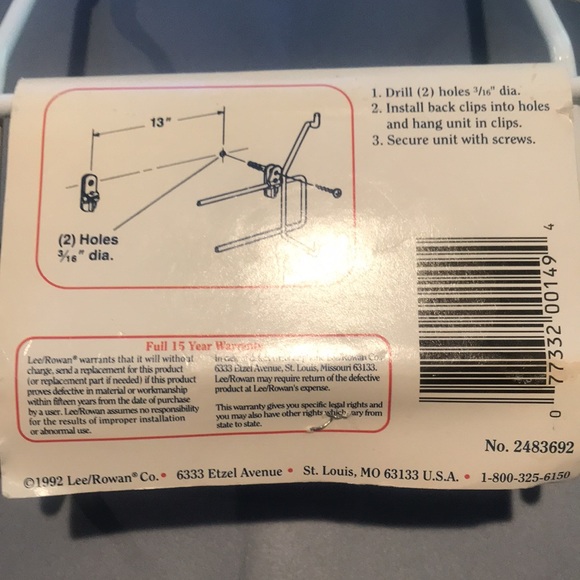 Lee/Rowan Storage 4 Hooks 60742 - Picture 6 of 12